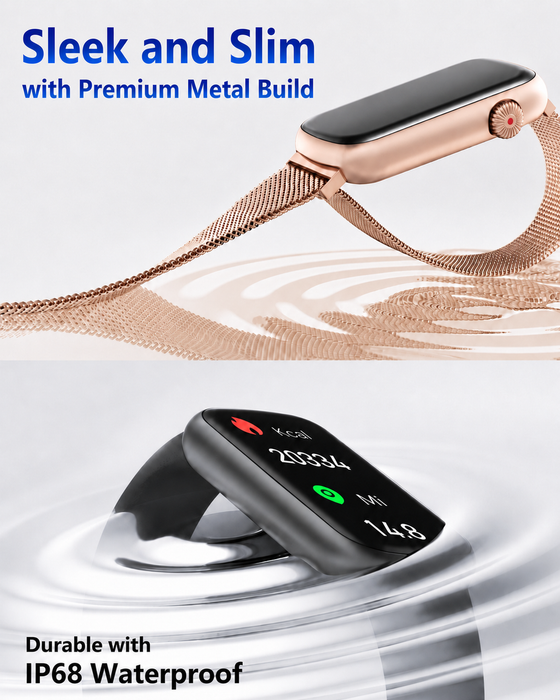 MorePro Health Fitness Tracker, 24/7 Heart Rate Monitor with Blood Pressure, Blood Oxygen, Sleep Tracking, IP68 Waterproof Activity Trackers with Step Counter, Compatible with iOS Android