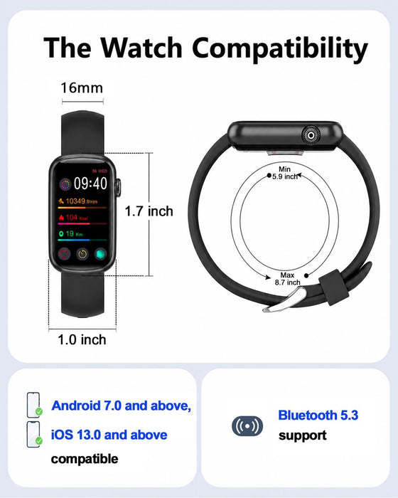 MorePro Health Fitness Tracker, 24/7 Heart Rate Monitor with Blood Pressure, Blood Oxygen, Sleep Tracking, IP68 Waterproof Activity Trackers with Step Counter, Compatible with iOS Android