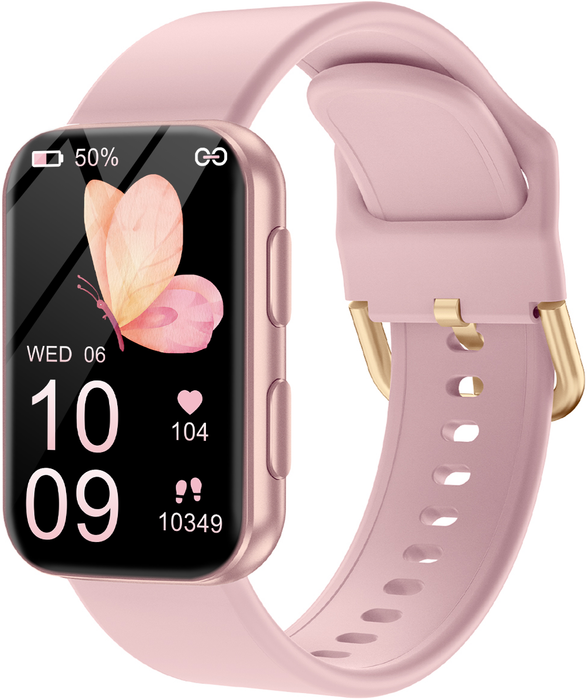 MorePro Health Fitness Tracker for Women Men, 24/7 Heart Rate Blood Pressure & Oxygen Monitoring, Sleep Tracker, 100+ Sport Modes Smart Watch, IP68 Waterproof, 2 Bands, Compatible Android iOS