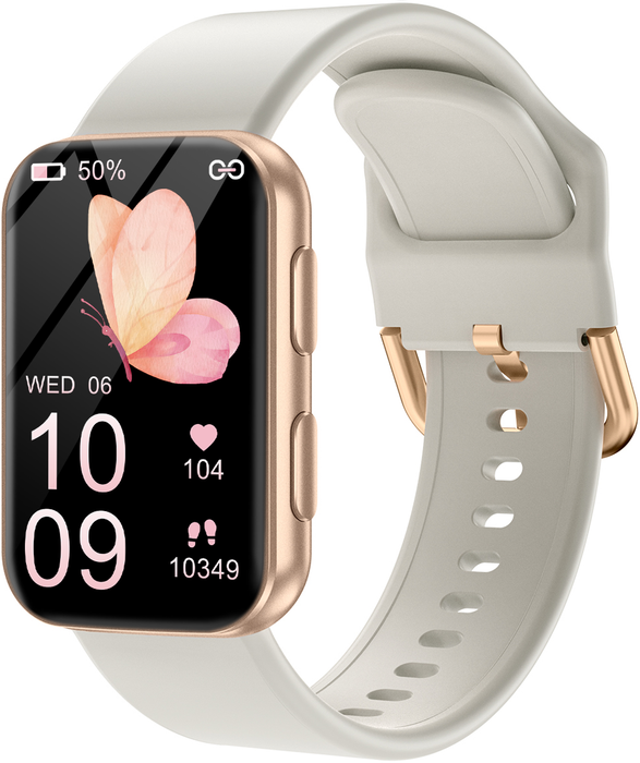 MorePro Health Fitness Tracker for Women Men, 24/7 Heart Rate Blood Pressure & Oxygen Monitoring, Sleep Tracker, 100+ Sport Modes Smart Watch, IP68 Waterproof, Gold
