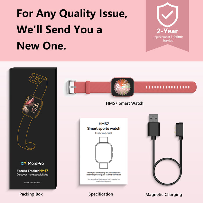 MorePro Smart Watches for Women iPhone Android(Answer/Make Call), 2025 Health Smartwatch with Heart Rate/Blood Pressure/Blood Oxy-gen/Sleep Monitor, 1.85" HD Fitness Trackers with 120+ Sport Modes